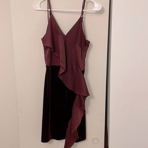 Burgundy cocktail dress
